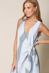 Short Sleeveless Wrap Dress
