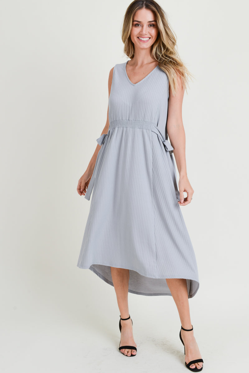 Semi Formal Sleeveless V Neck Dress