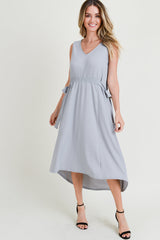Semi Formal Sleeveless V Neck Dress