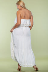 Plus Size Semi Formal Crochet Maxi Dress