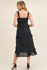 Sleeveless Ruffle Midi Dress