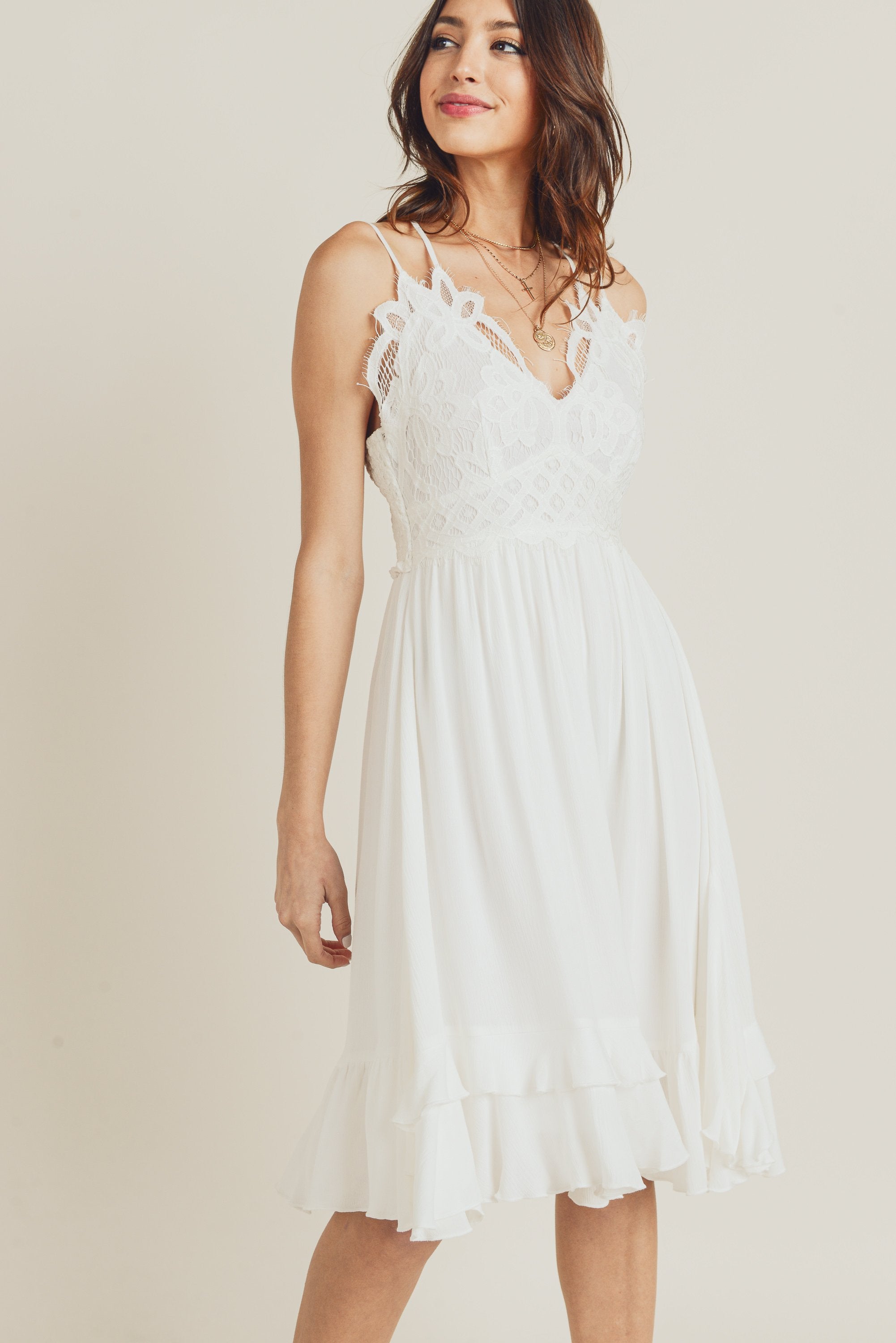 Short Crochet Front Merrow Edge Dress