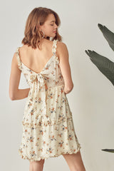 Short Floral Merrow Ruffle Dress