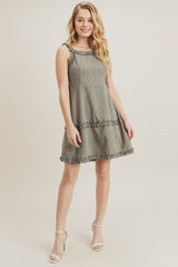 Short Sleeveless Frilled Dress