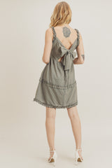 Short Sleeveless Frilled Dress