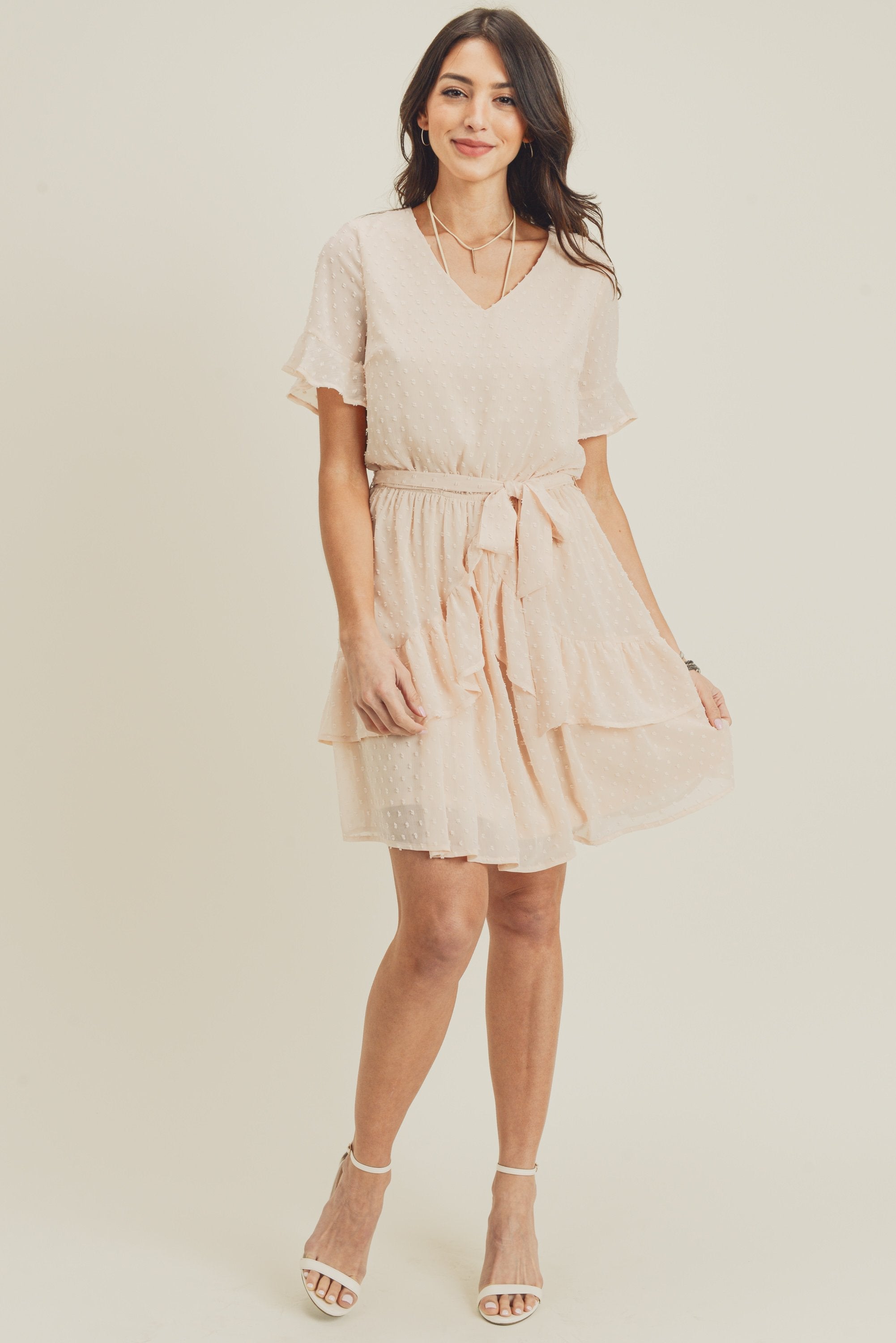 Short Ruffle Layered Dress